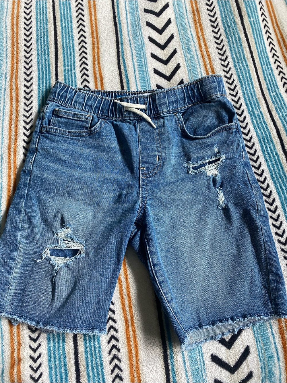 Boy’s Distressed Denim Shorts - Blue